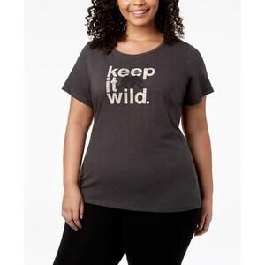 Columbia Womens Activewear Plus Size Outdoor Elements Graphic Print T-Shirt 1X
